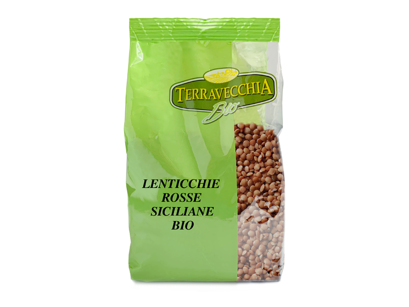 LENTICCHIE ROSSE SICILIANE BIO Terravecchia confezione da 350 gr.