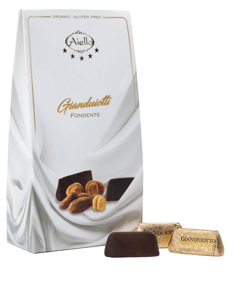 GIANDUIOTTI AL FONDENTE BIO AIELLO Confezione da 150 gr.