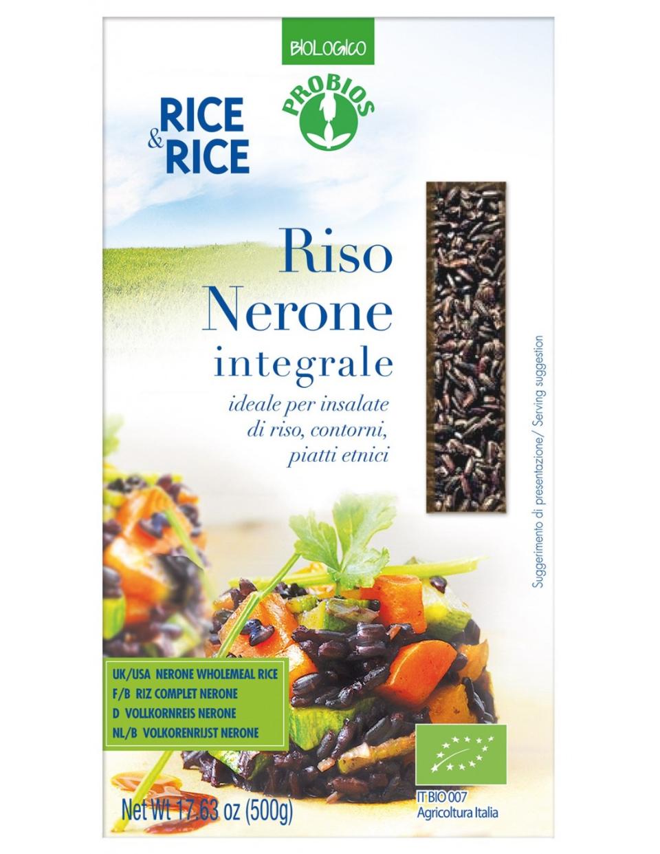 RISO NERONE INTEGRALE Probios confezione da 500 gr.