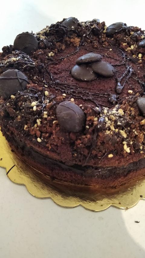 Torta di farro al cacao con crema di nocciole biologiche La Casetta Verde di .ca 1,100 gr.