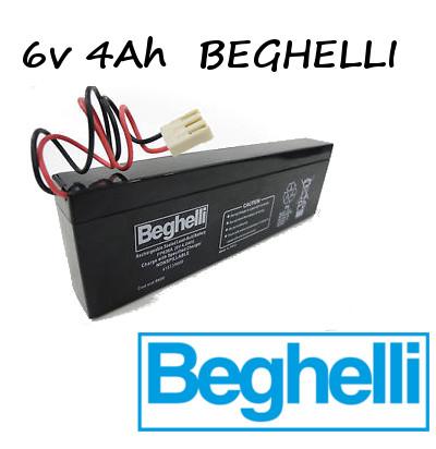 BEGHELLI [8824] Batteria Ricaricabile NiCd per lampade di emergenza NiCd 6V  4000mAh