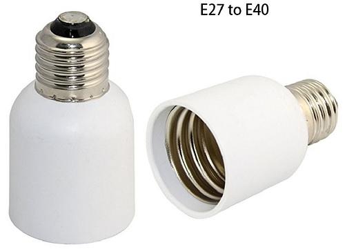 Portalampada adattatore per installazione di lampade E40 in porta lampada  E27