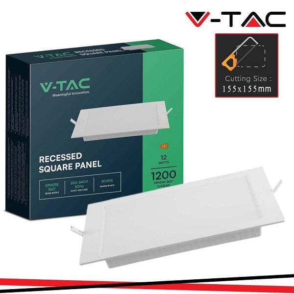 Pannello a Led incasso v-tac quadrato 18w