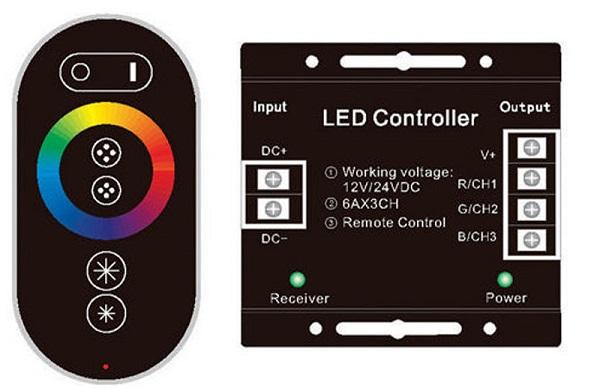 Controller RGB RF 12/24V 432w con Telecomando RF