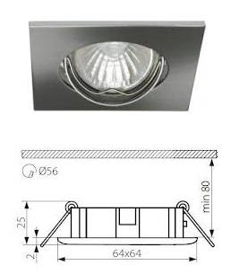 Faretto Incasso Cromo Satinato Diam 54 DANERA CT-DTL35-SC