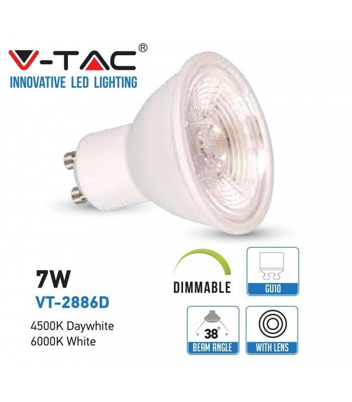 Lampada Led 7W GU10 38° Dimmerabile Luce Calda 550 Lumen