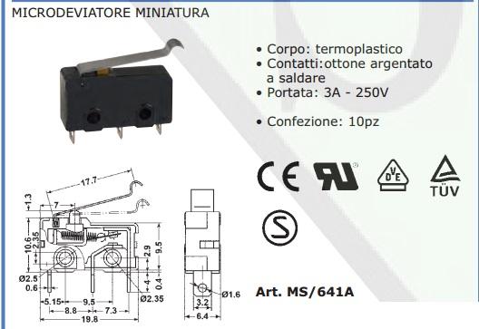 Microinterruttore a Leva Finecorsa