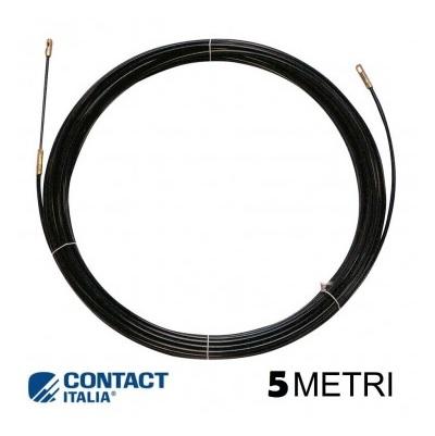 Sonda Nylon 4mm 5mt Nera Con terminali intercambiabili