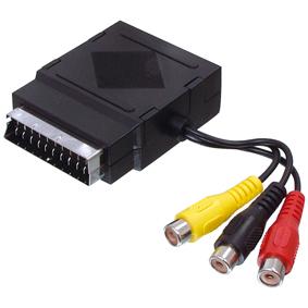 ADATTATORE SCART MASCHIO A SCART FEMMINA USCITA RCA