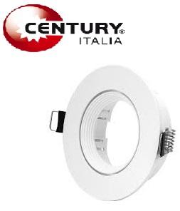 Faretto Incasso Bianco Diam. 75 Orientabile Century