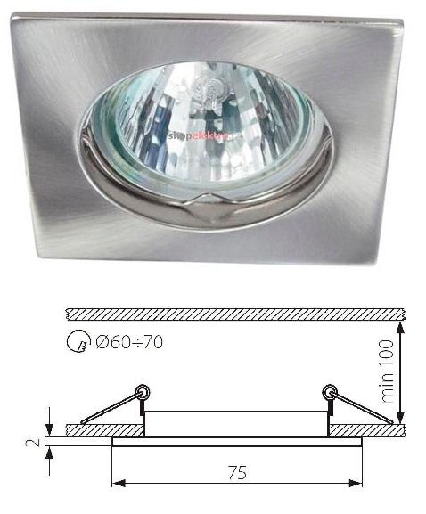 Faretto Incasso Nikel Satinato Diam 60-70 NAVI CTX-DS10