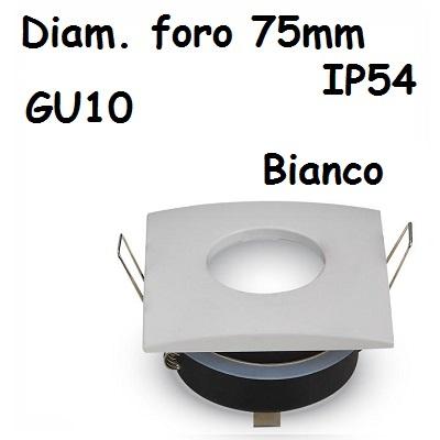 Faretto incasso Quadrato IP54 Bianco V-TAC