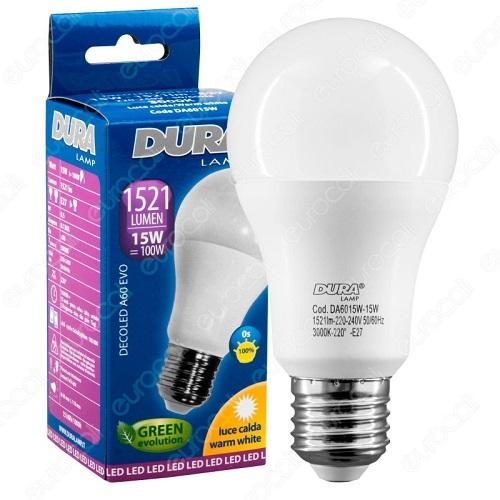 Lampada Led Goccia E27 18w Luce Natura 2450 Lumen Duralamp