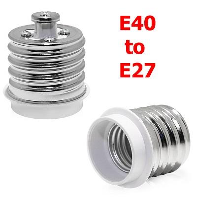 Portalampada adattatore da E40 a E27