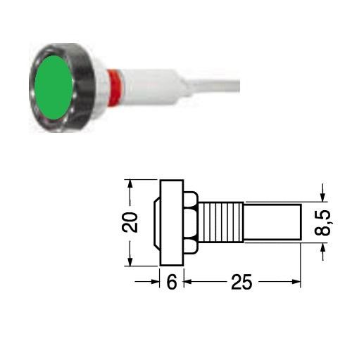 Spia Segnalazione da Pannello 220V Verde