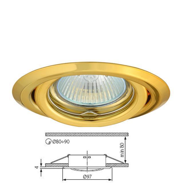 Faretto Incasso Oro Diam 80-90 ARGUS CT-2115-G