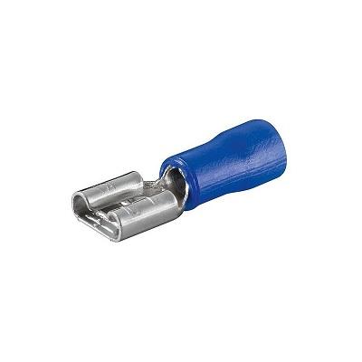 Faston Femmina 6,3mm Isolato Blu per cavo 4/6mm