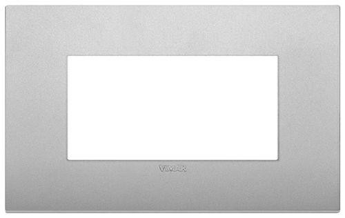 Placca Tecnopolimero 4M Silver Matt Vimar