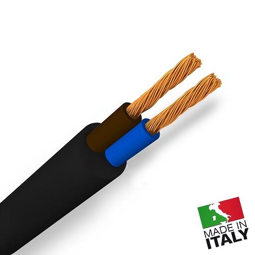 Cavetto Similgomma 2x1 Nero *(prezzo al mt)