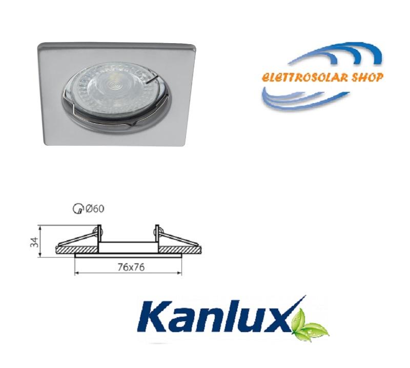 Faretto Incasso Quadrato Fisso Satinato ALOR DSL-C/M Kanlux