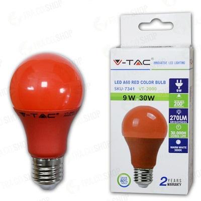 Lampada Led Goccia E27 9w Luce Rossa