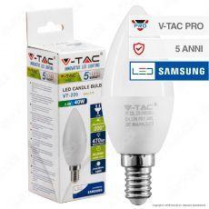 Oliva LED 5,5w E14 Luce Natura 470 Lumen Samsung