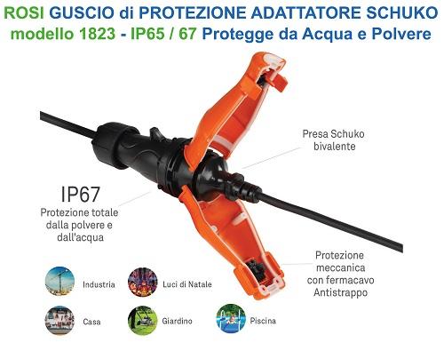 Adattatore per Presa Volante Schuko IP67 ROSI