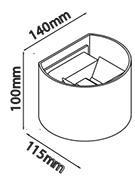 Applique LED 6w Luce Natura doppia emissione Regolabile IP65 Bianco V-TAC VT-756