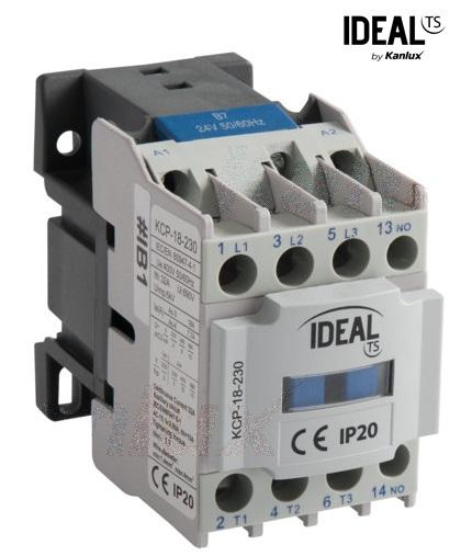 Contattore 3P+1NO 18A 230V KCP-18-230 Ideal