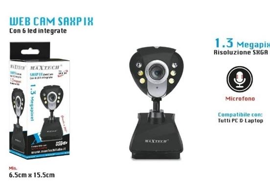 Web cam 1.3 Megapixel con 6 LED IR Maxtech WEB-04