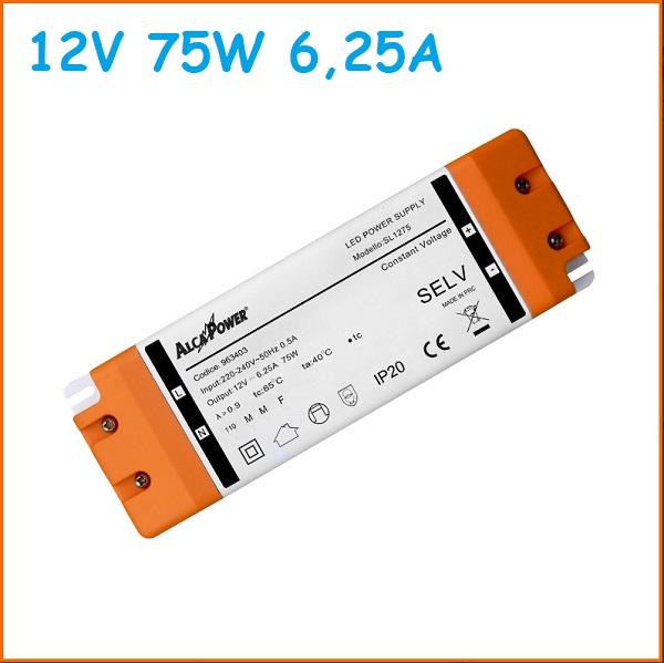 Led Driver Slim 12v 75w 6,25A Alcapower