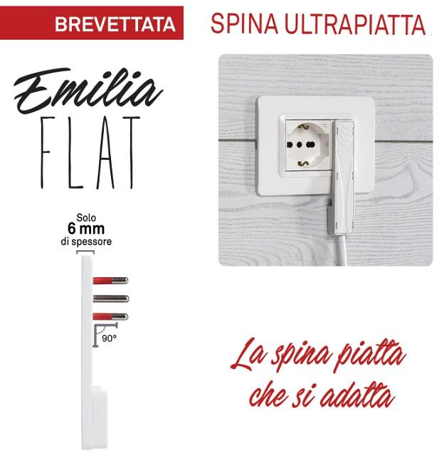 Spina Volante 16A SLIM Bianca Rosi EMILIA FLAT