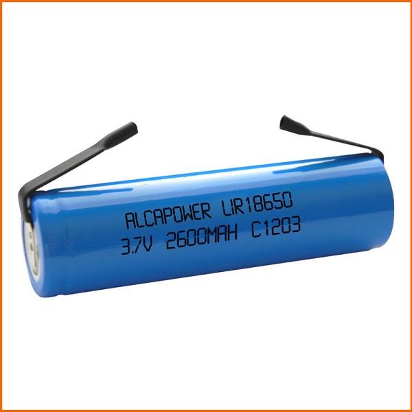 Batteria Li-ion 18650 3,7V 2600mAh con Terminali a Saldare Alcapower