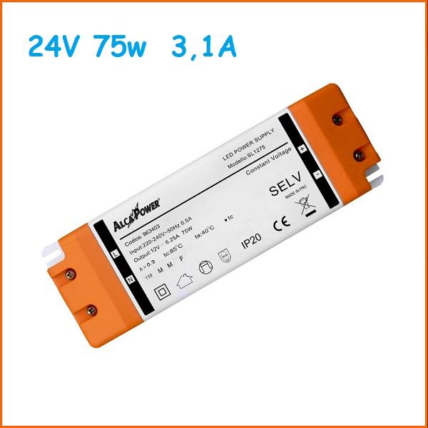 Led Driver Slim 24v 75w 3,1A Alcapower