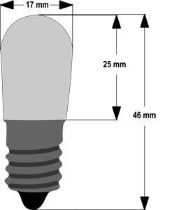 Lampada Votiva LED E14 24V 3 led Luce Calda Duralamp LED243BC