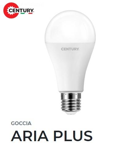 Lampada Led Goccia E27 20w Luce Natura 2450 Lumen Century