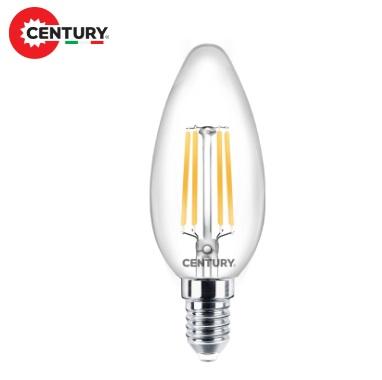 Lampada Oliva LED a Filamento E14 4w Luce Natura 470 Lumen Century