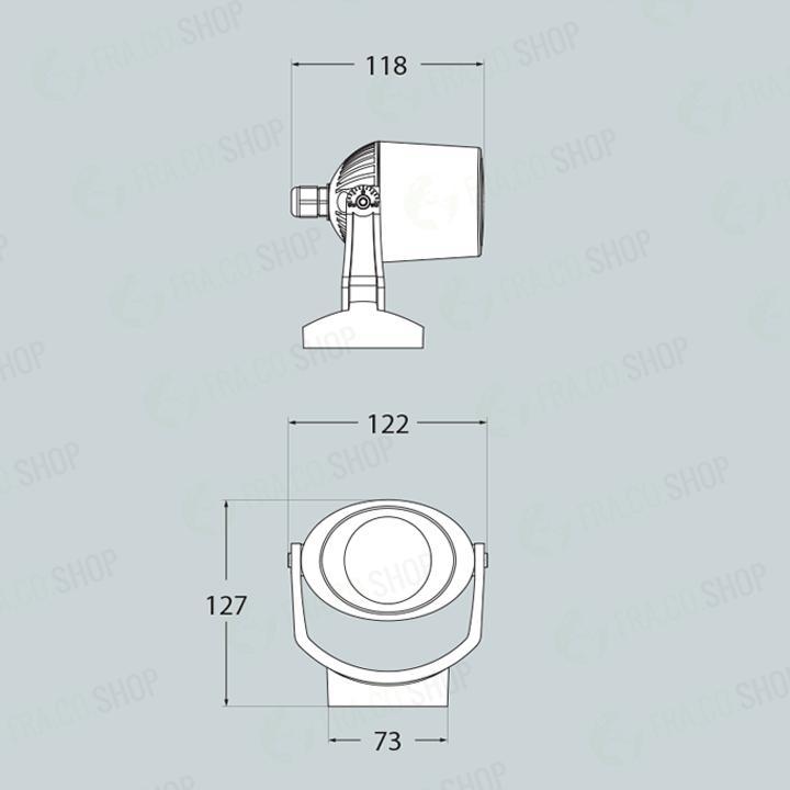 Minitommy Faretto SPOT GU10 3,5w Natura Grigio Fumagalli Minitommy