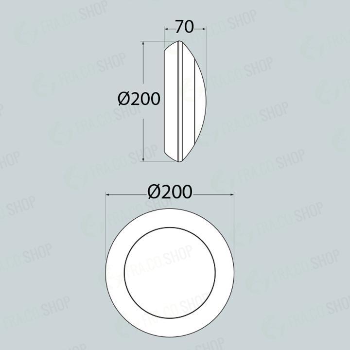 Plafoniera bertina Rotonda Nera GX53 7w 4000k IP66 Fumagalli bertina