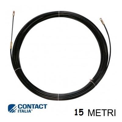 Sonda Nylon 4mm 15mt Nera Con terminali intercambiabili