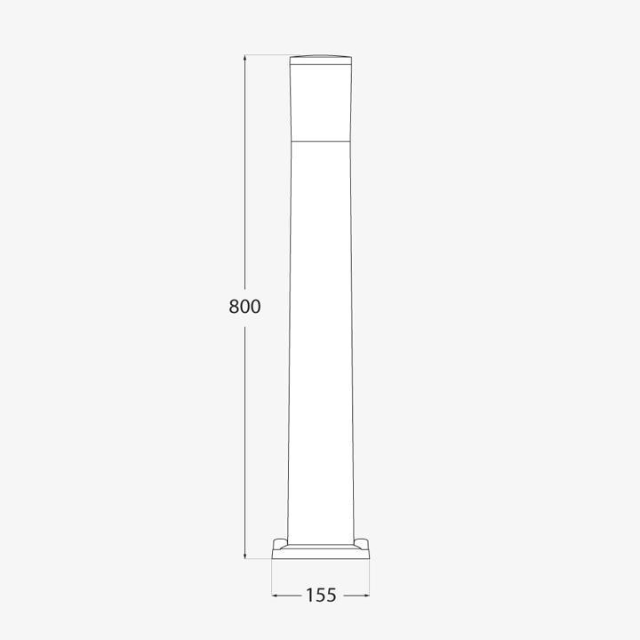 Amelia 800 Lampioncino 80cm E27 8,5w Natura Bianco Fumagalli AMELIA 800