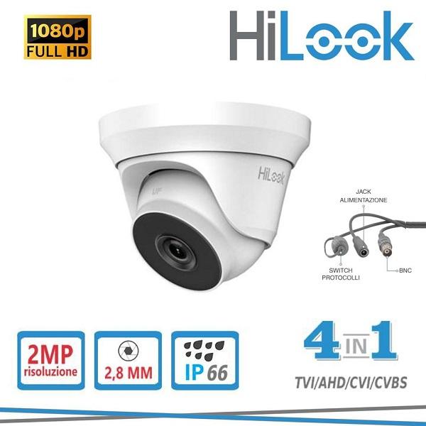 Telecamera Mini Dome 4in1 2 Megapixel 2,8mm Ir 40mt HiLook