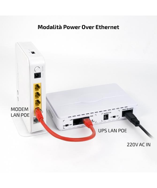 Mini Gruppo Di Continuità per modem, router, telecamere IP Vultech Security UPS30PW-DC