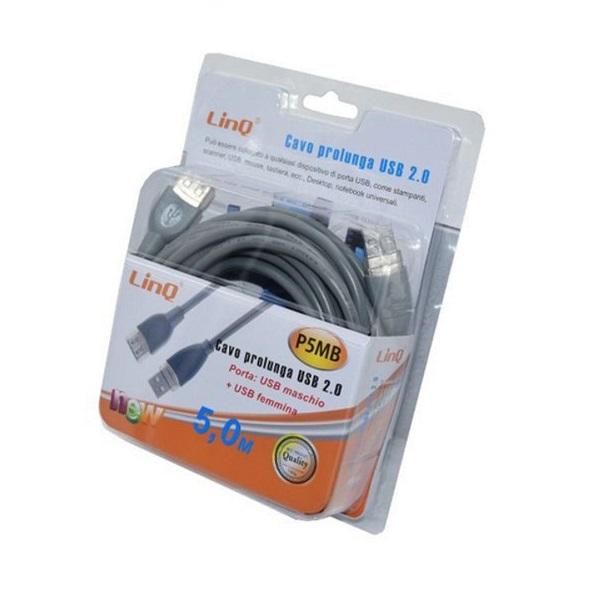 Cavo Prolunga USB 2.0 5mt M/F Linq