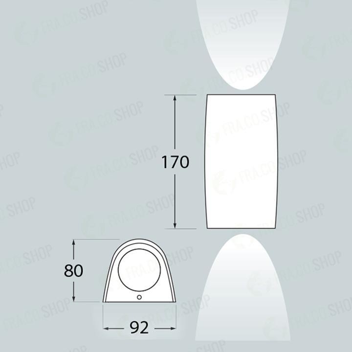 Marta 90 Applique UP&DOWN 2xGu10 3,5w CCT Bianco Fumagalli 2A4000000WXU2K