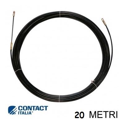 Sonda Nylon 4mm 25mt Nera Con terminali intercambiabili FAI