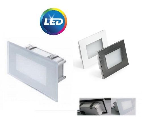 Segnapasso LED 3w per Scatola 503 170 Lumen Luce Natura Poliplast