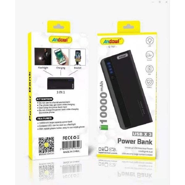 Power Bank 5000mAh Nero con indicatore carica Andowl