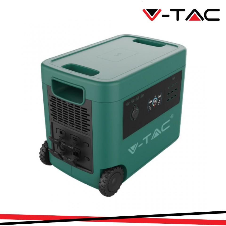 Portable power station d5 uscita 4000w ricaricabile con pannello o 220v V-TAC 4000w