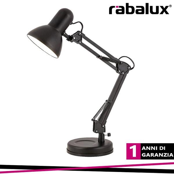 Lampada da Tavolo Snodabile E27 Nero Rabalux